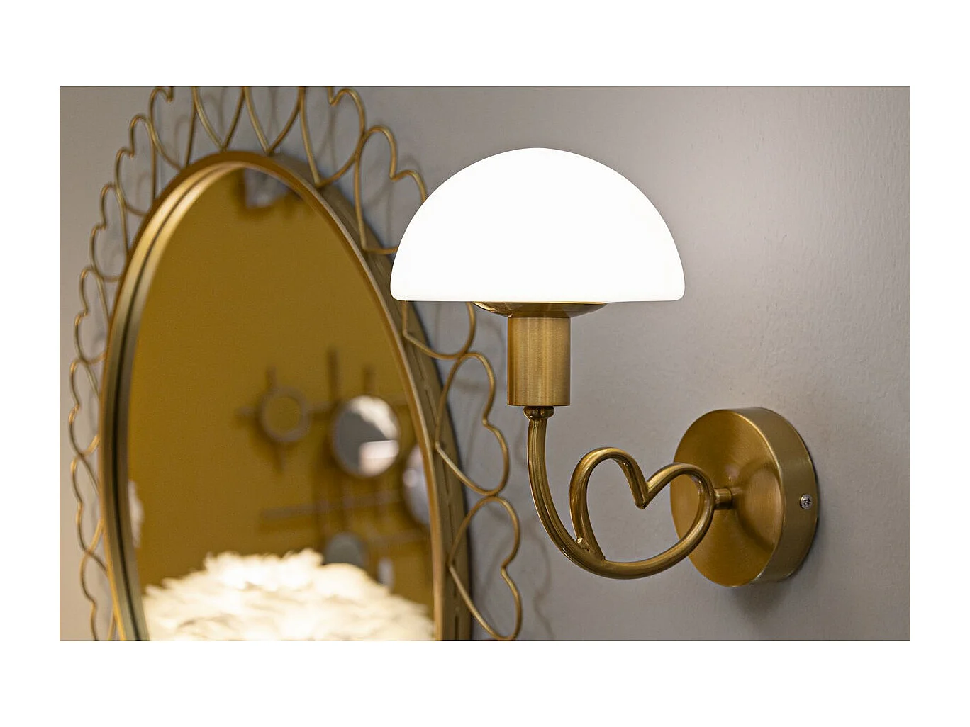 Lampa ścienna MF69, Złoto, 23x15x22 cm, Seven Design