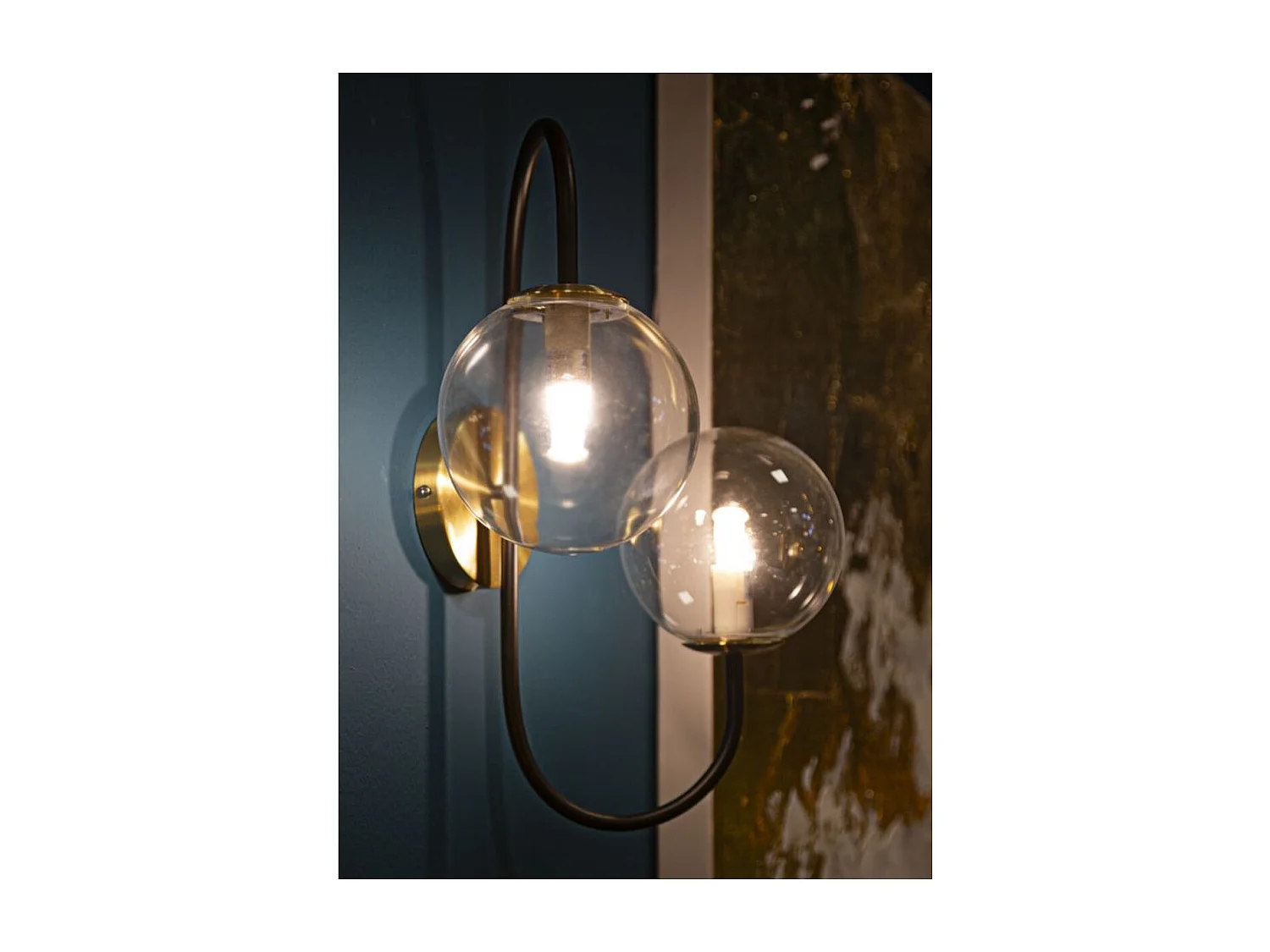 Lampa ścienna MF55, Czarny, 36x24x45 cm, Seven Design