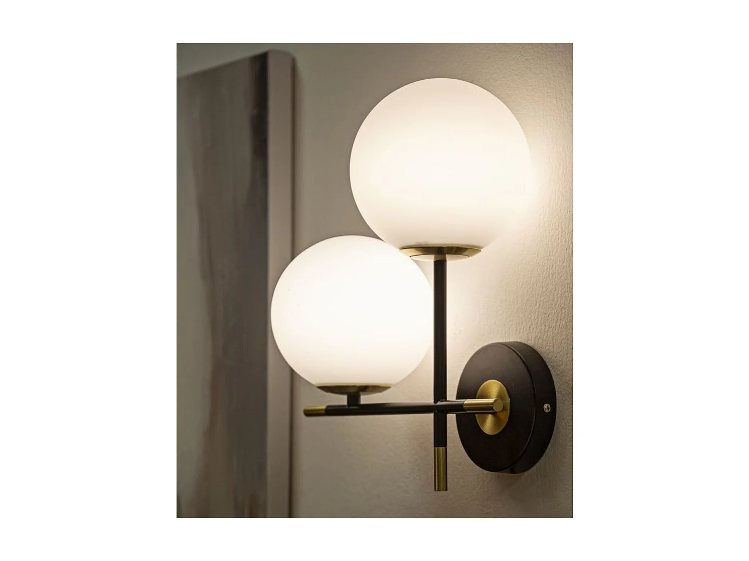 Lampa ścienna MF56, Czarny, 30x17x35 cm, Seven Design