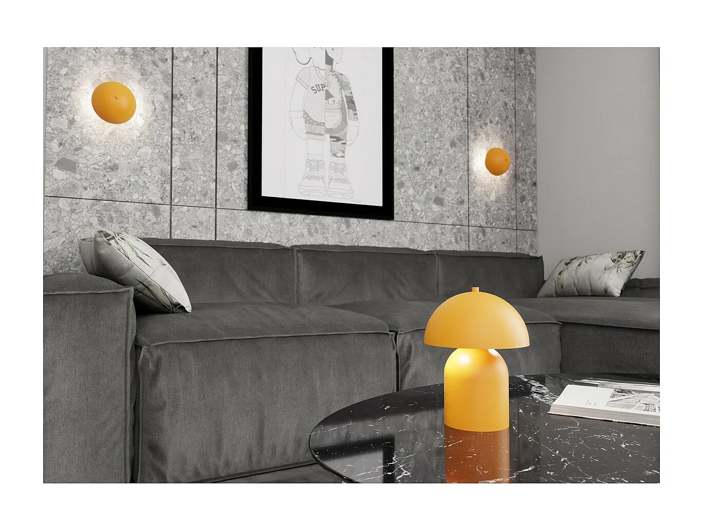 Applique Mush, Orange, 18x15x15 cm, Seven Design