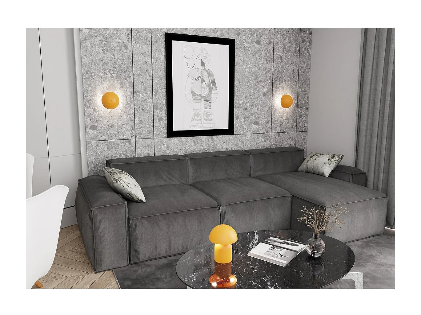 Applique Mush, Orange, 18x15x15 cm, Seven Design