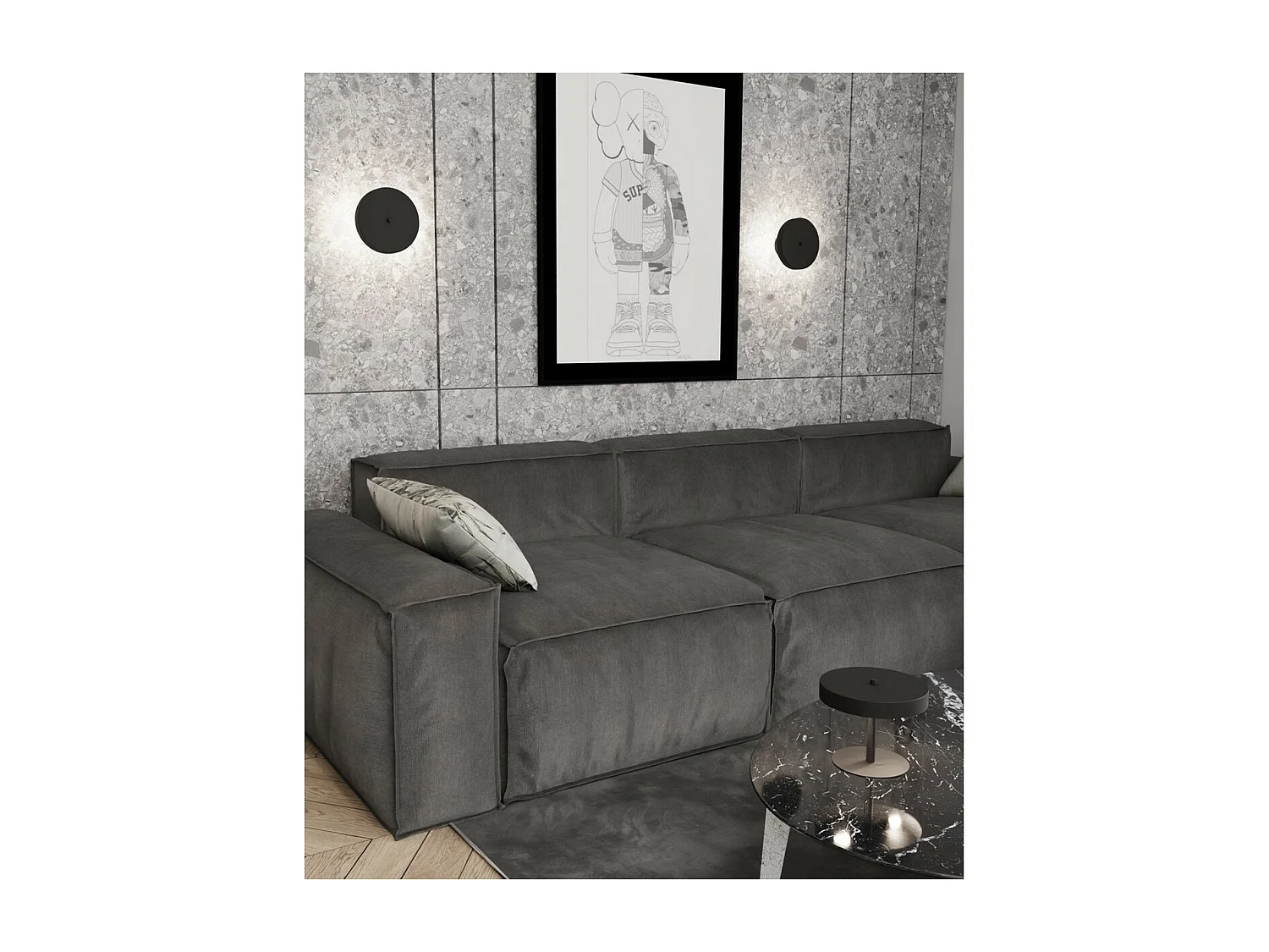 Lampa ścienna Nemos, Czarny, 20x20x11 cm, Epikasa