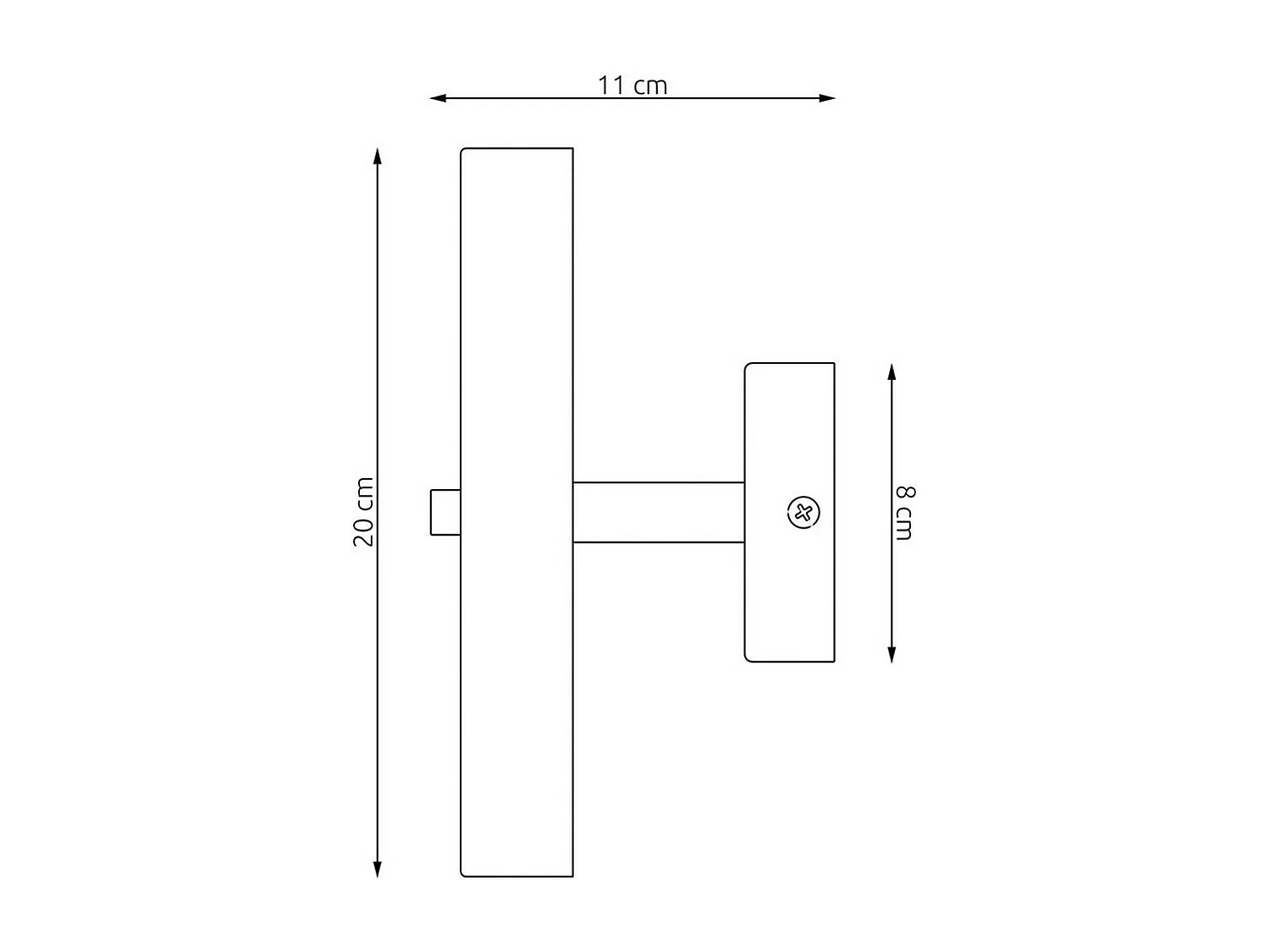 Lampa ścienna Nemos, Czarny, 20x20x11 cm, Epikasa