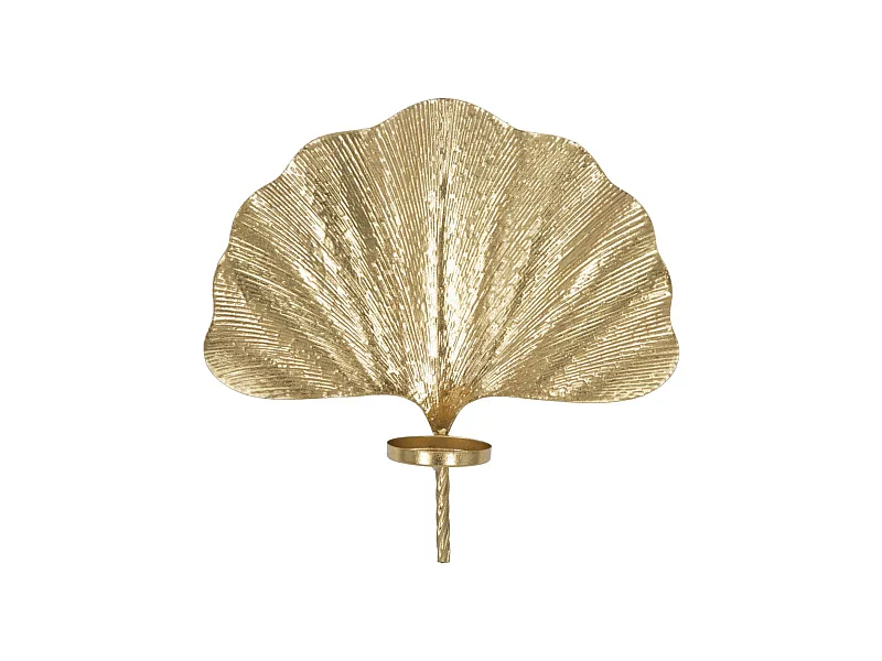 Bougeoir Feuille 1, Or, 41x11,5x40 cm, Seven Design
