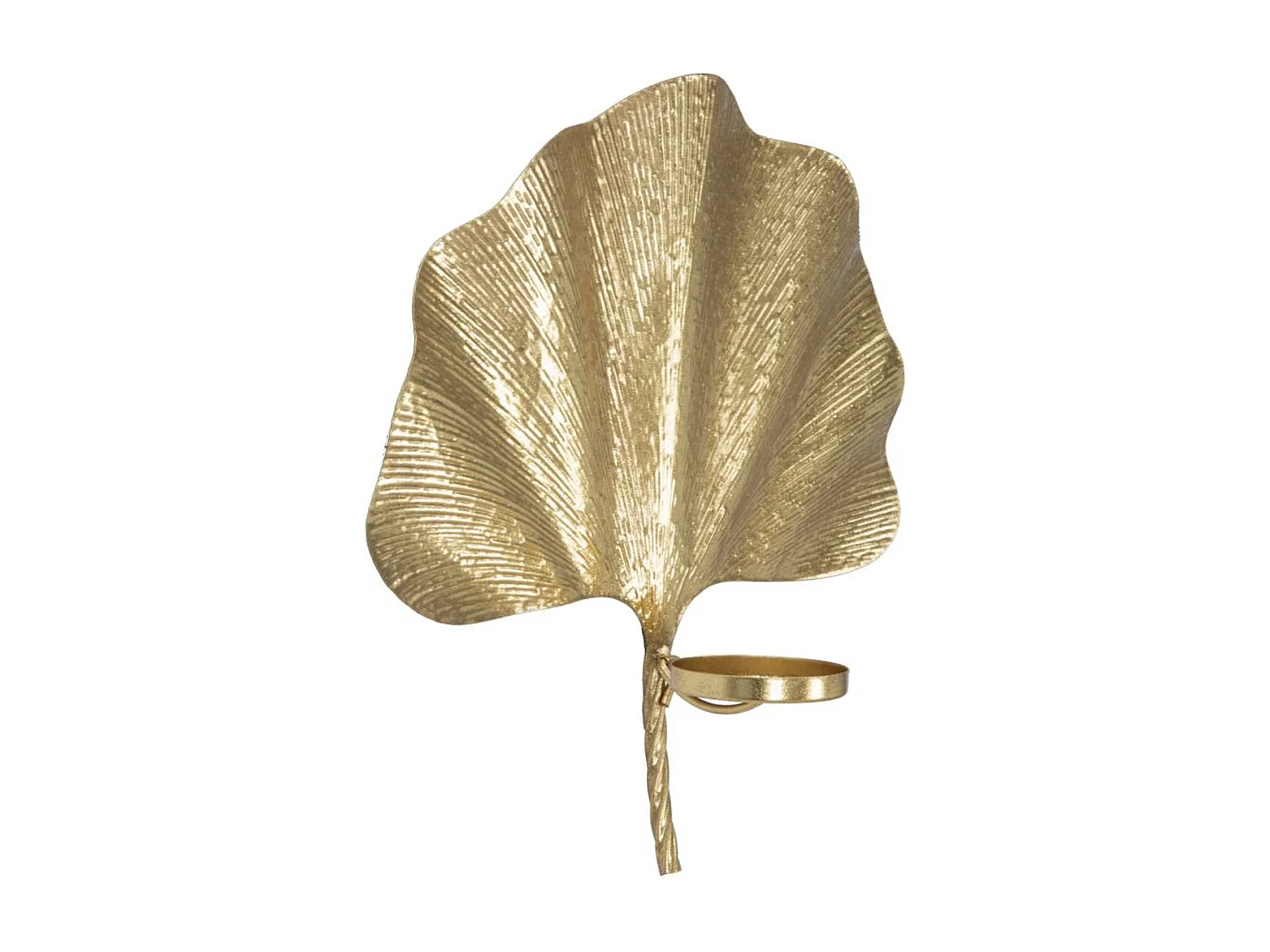 Bougeoir Feuille 1, Or, 41x11,5x40 cm, Seven Design