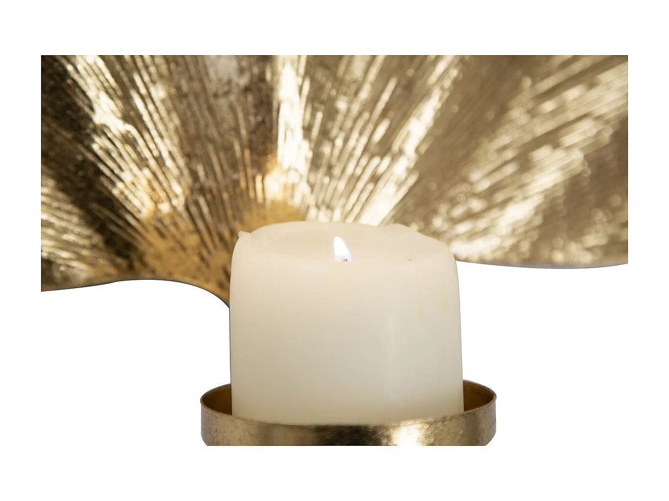 Bougeoir Feuille 1, Or, 41x11,5x40 cm, Seven Design