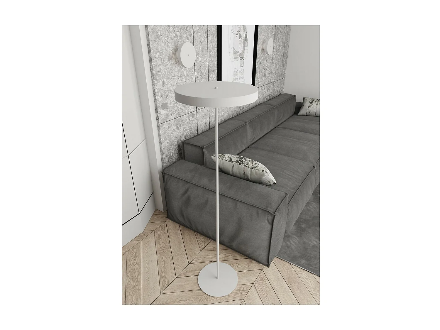 Wandlamp Nemos, Wit, 20x20x11 cm, Seven Design