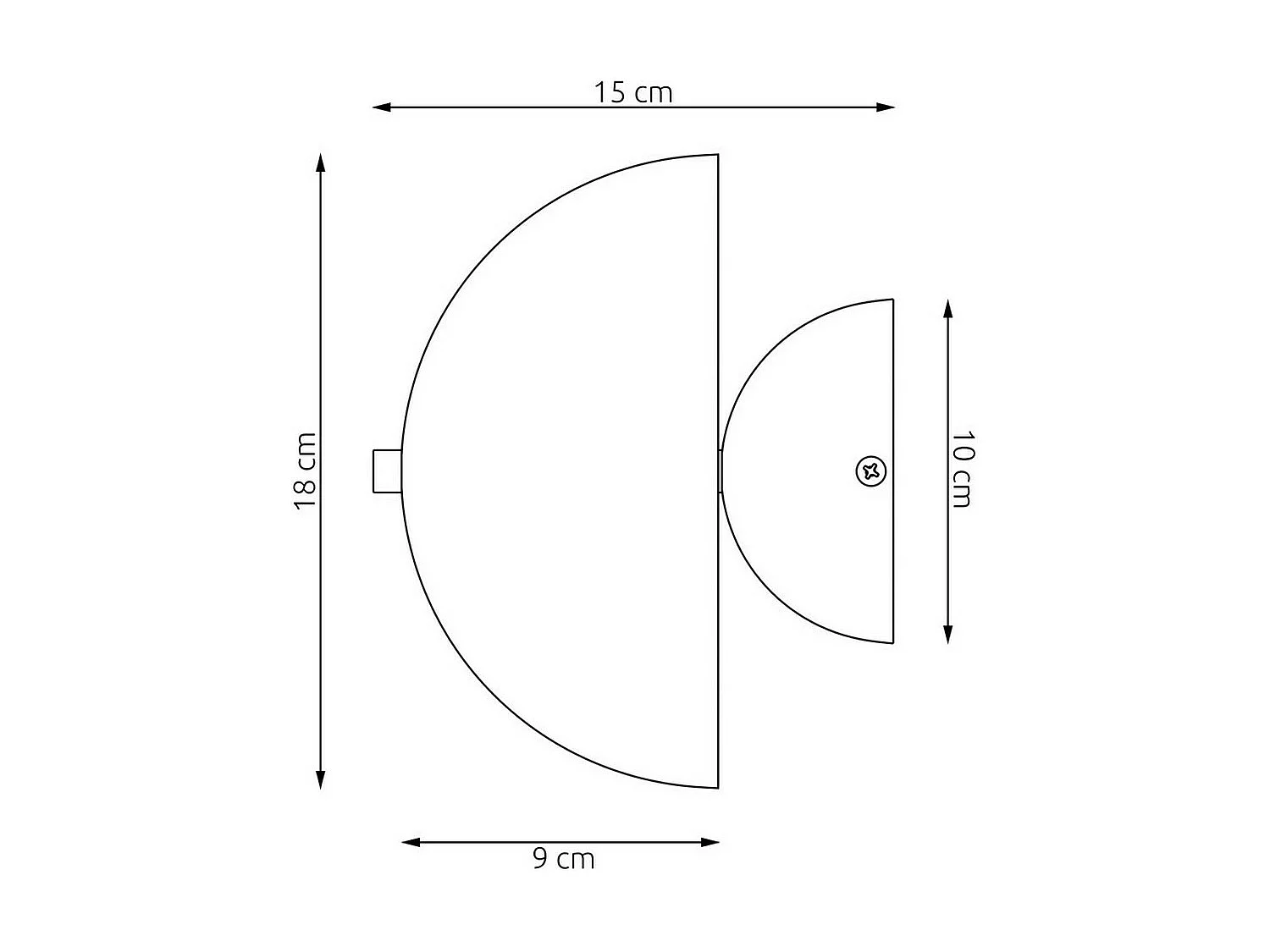 Candeeiro de Parede Mush, Branco, 18x15x15 cm, Seven Design