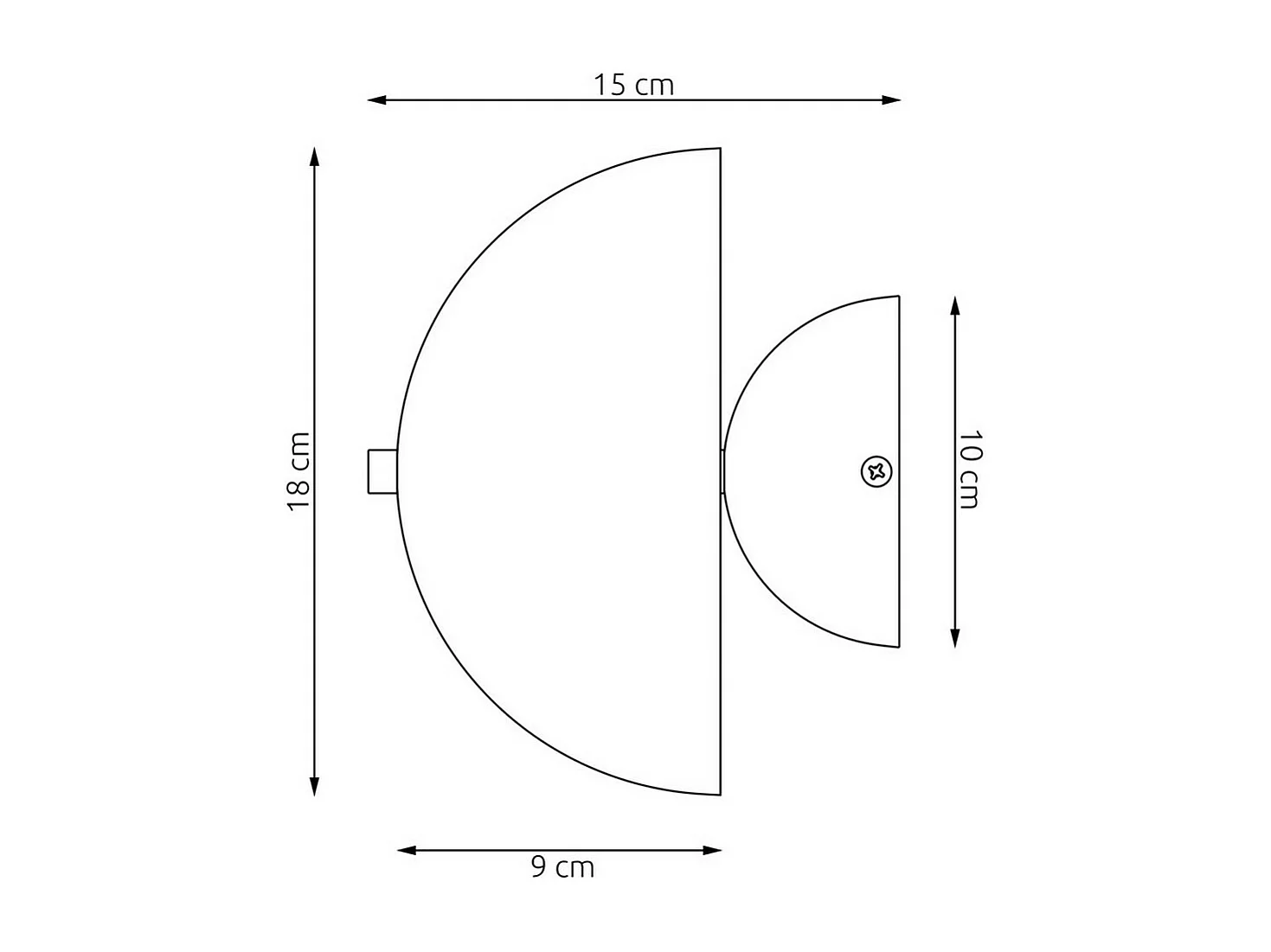 Candeeiro de Parede Mush, Branco, 18x15x15 cm, Seven Design