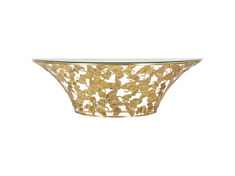 Tavolo Consolle Farfalla 35, Oro, 120x40,5x37,2 cm, Seven Design