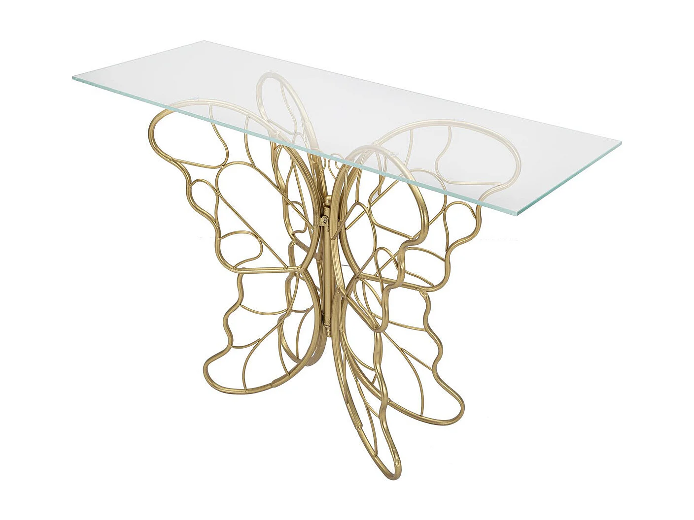 Table Console Papillon 2, Or, 110x40x76 cm, Seven Design