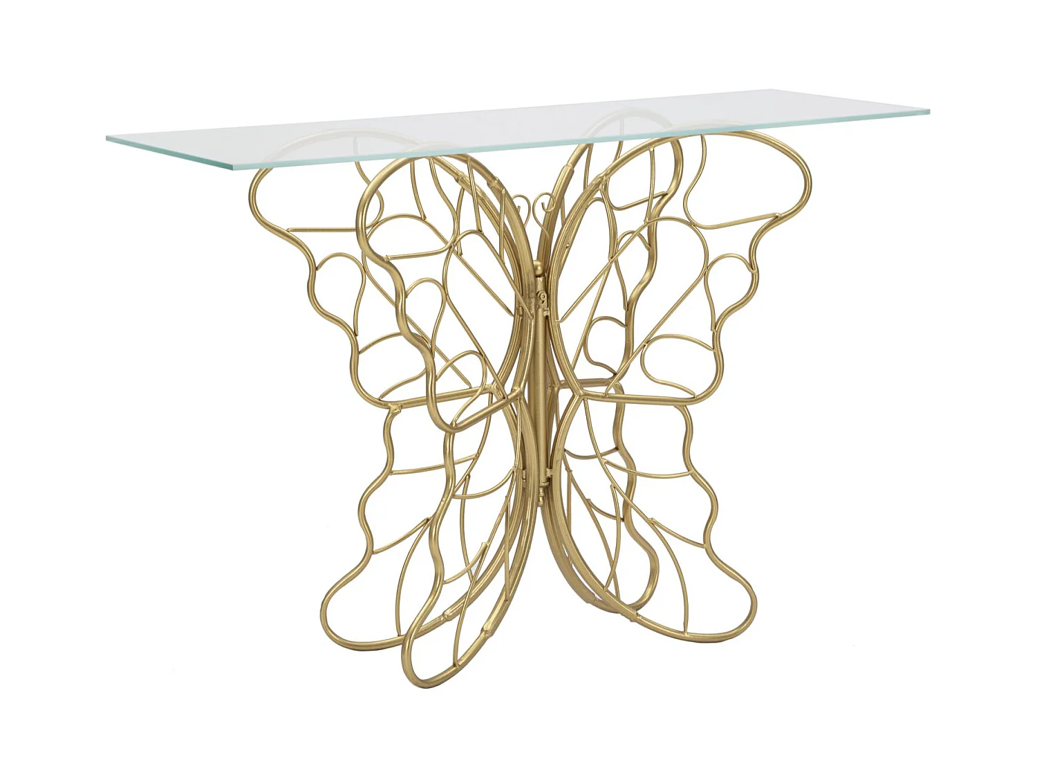 Table Console Papillon 2, Or, 110x40x76 cm, Epikasa