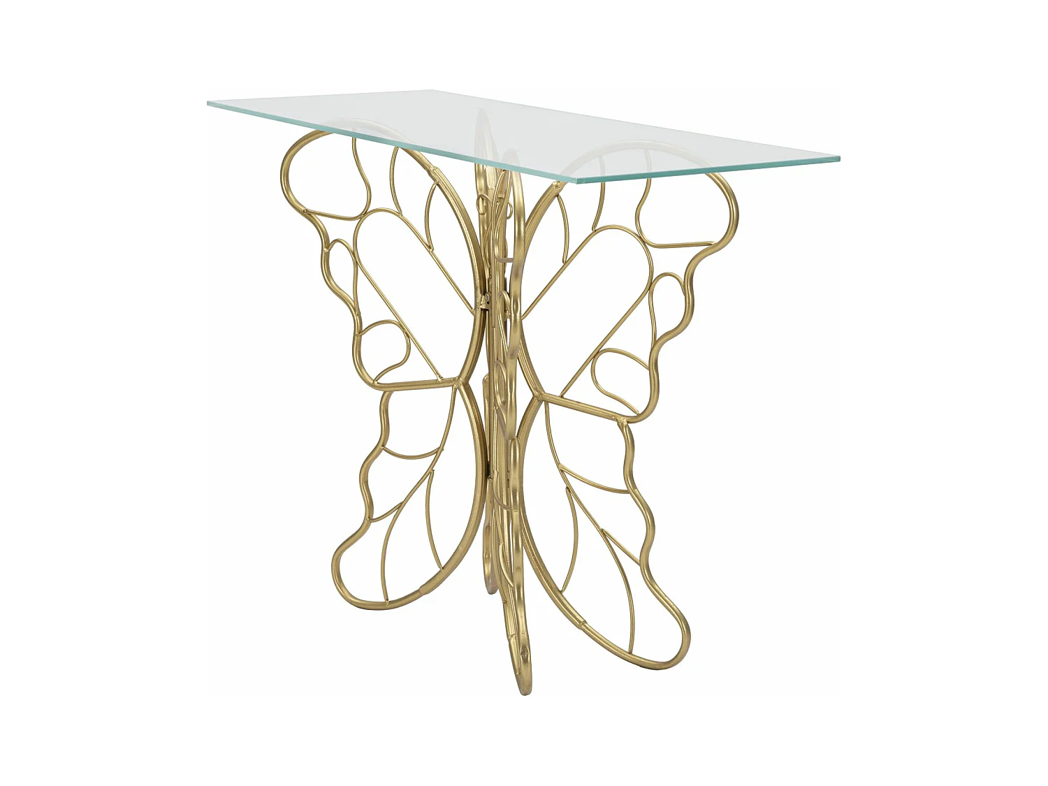 Table Console Papillon 2, Or, 110x40x76 cm, Epikasa