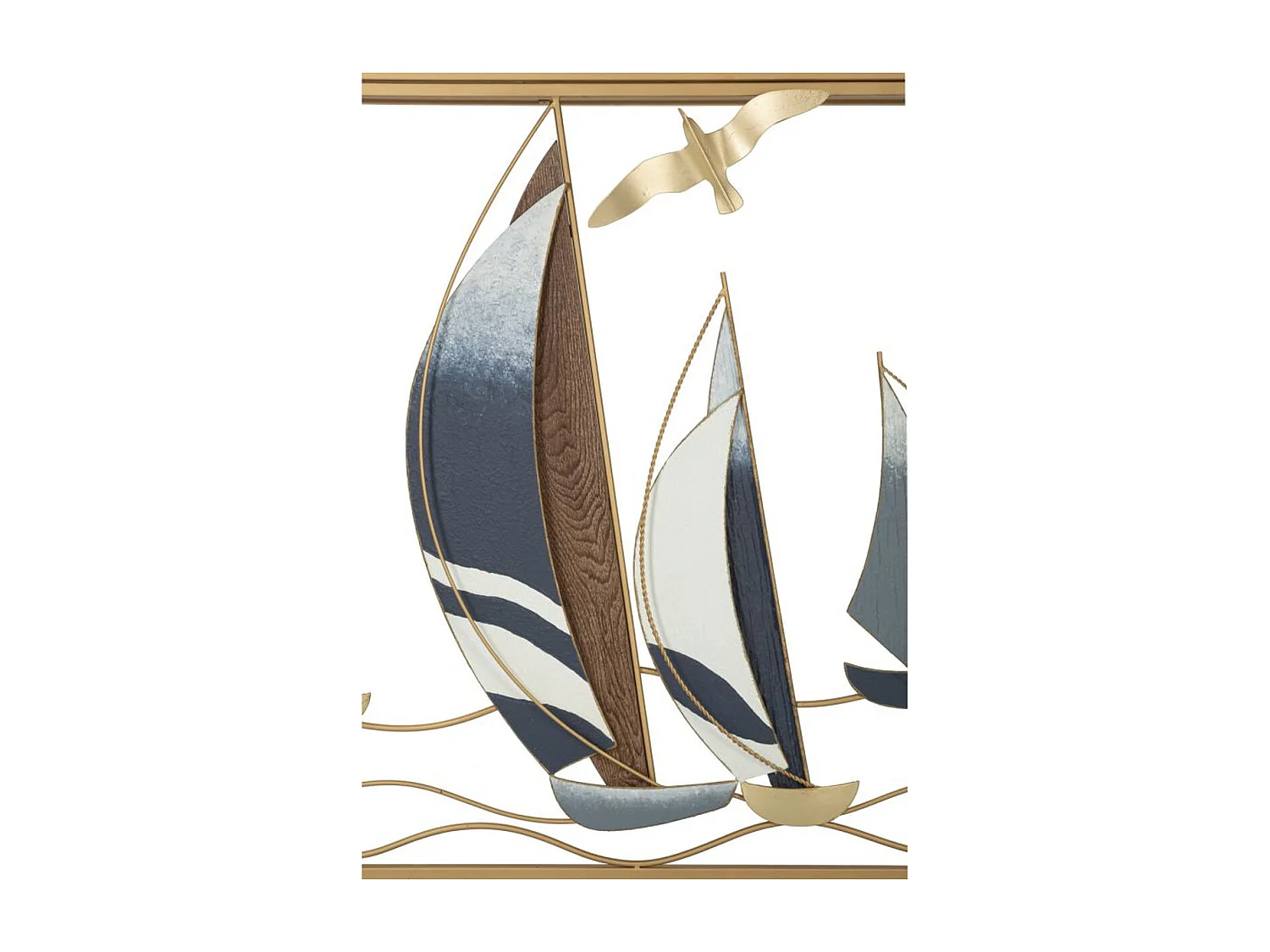 Table Console Bateaux 9, Multicouleur, 108x37x80 cm, Seven Design