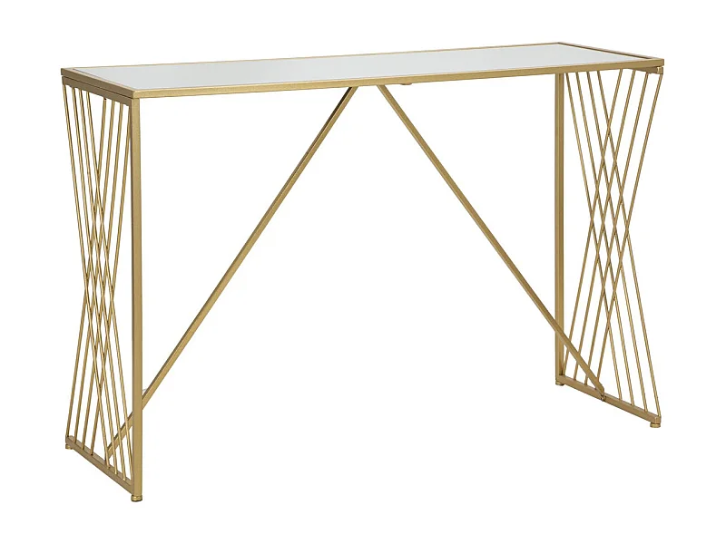 Console Tafel MF624, Goud, 120x40x80 cm, Seven Design