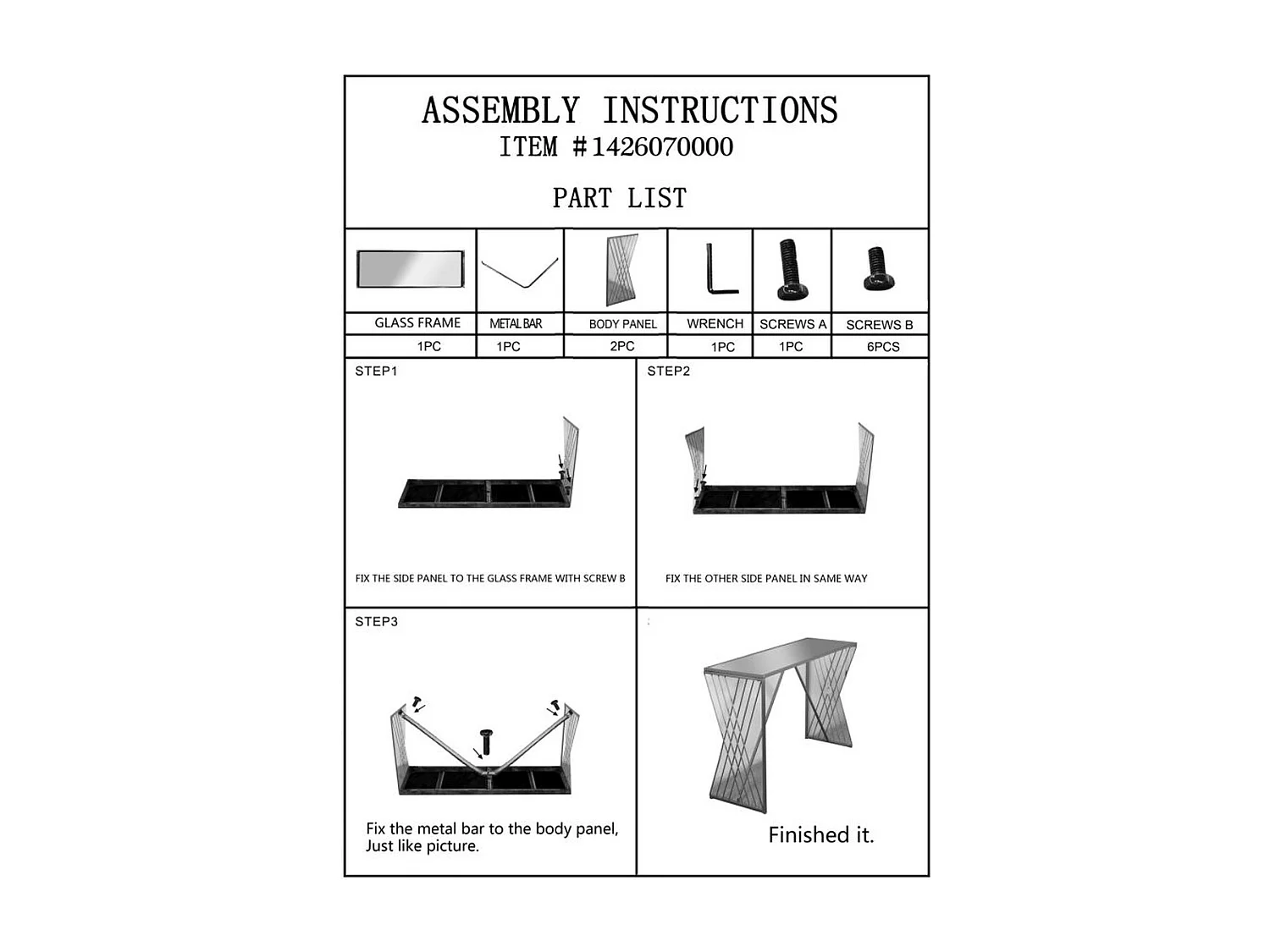 Table Console MF624, Or, 120x40x80 cm, Seven Design