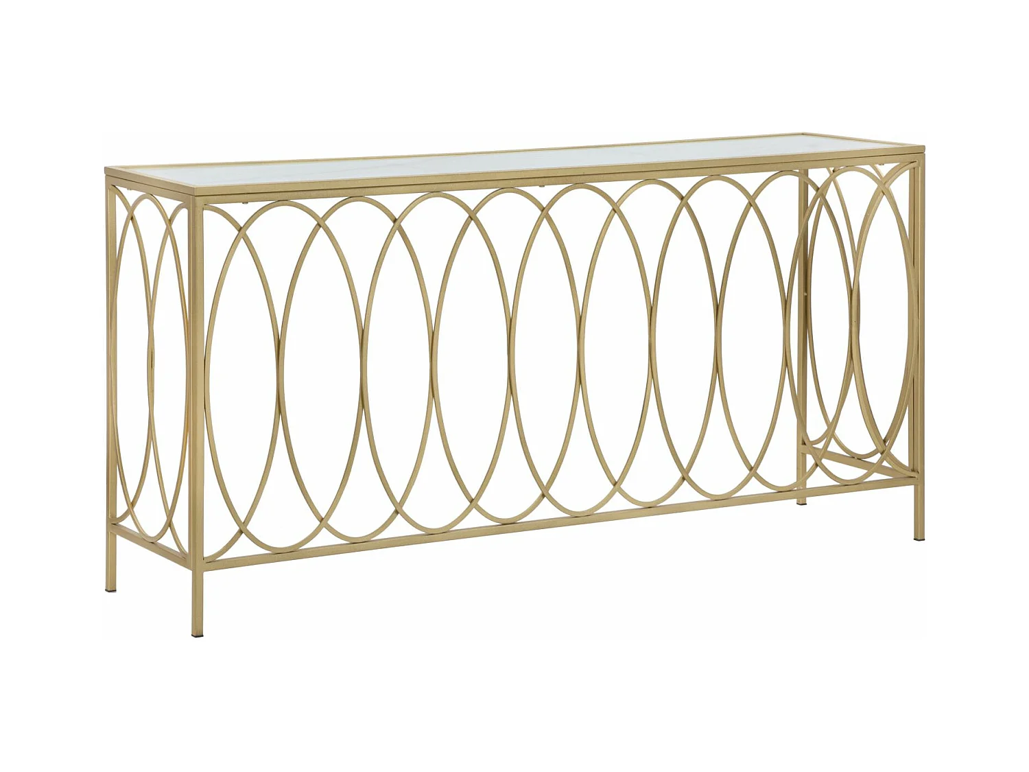 Tavolo Consolle MF621, Oro, 160x40x79 cm, Epikasa