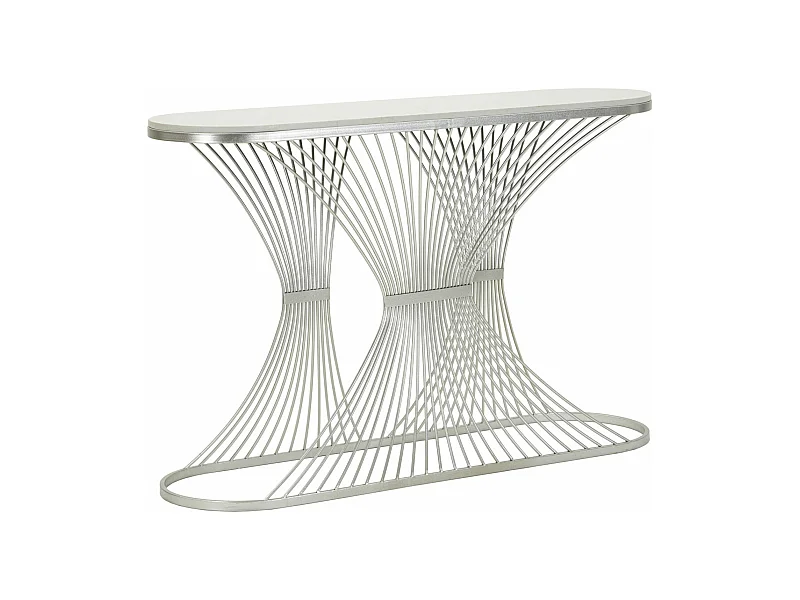 Tavolo Consolle MF618, Argento, 120x35x79 cm, Epikasa
