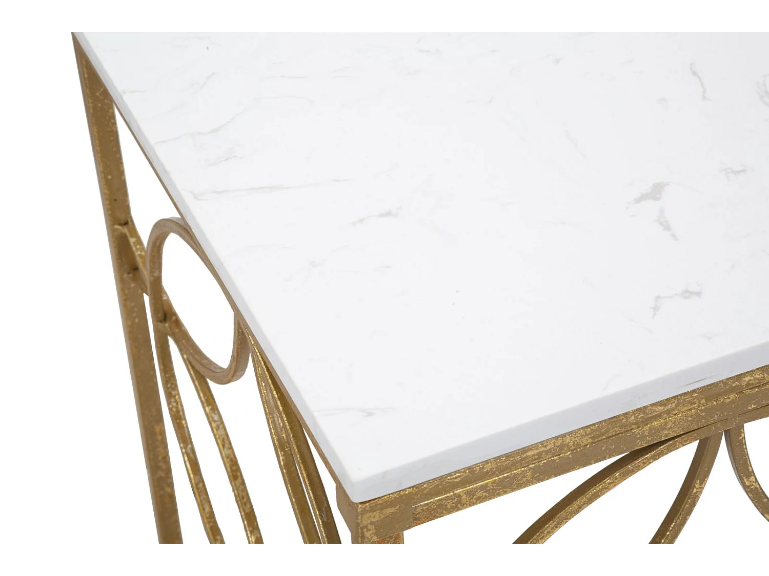 Tavolo Consolle MF619, Oro, 120x40x80 cm, Seven Design