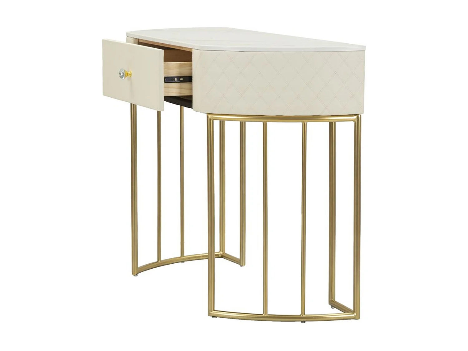 Table Console MF607, Blanc, 100x40x75 cm, Seven Design