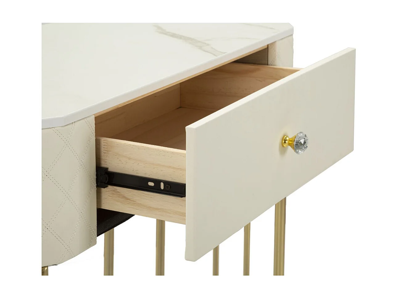 Table Console MF607, Blanc, 100x40x75 cm, Seven Design