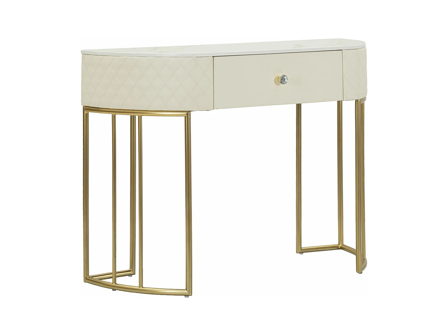 Table Console MF607, Blanc, 100x40x75 cm, Epikasa