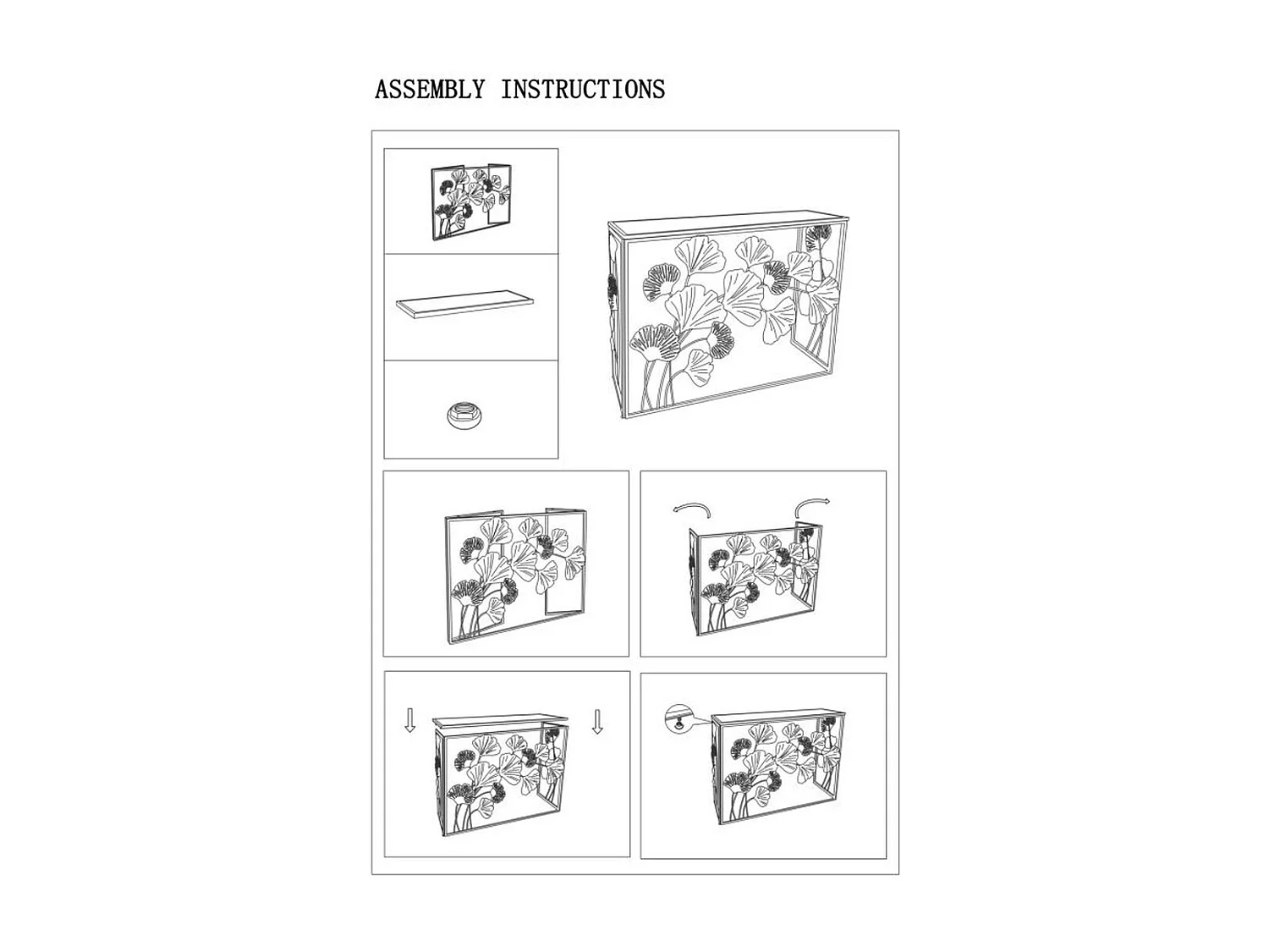 Table Console Feuille 72, Or, 108x36,5x80 cm, Epikasa