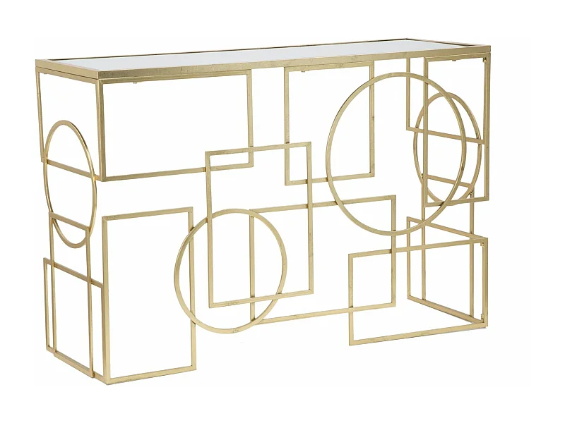 Tavolo Consolle MF625, Oro, 120x41x81 cm, Epikasa