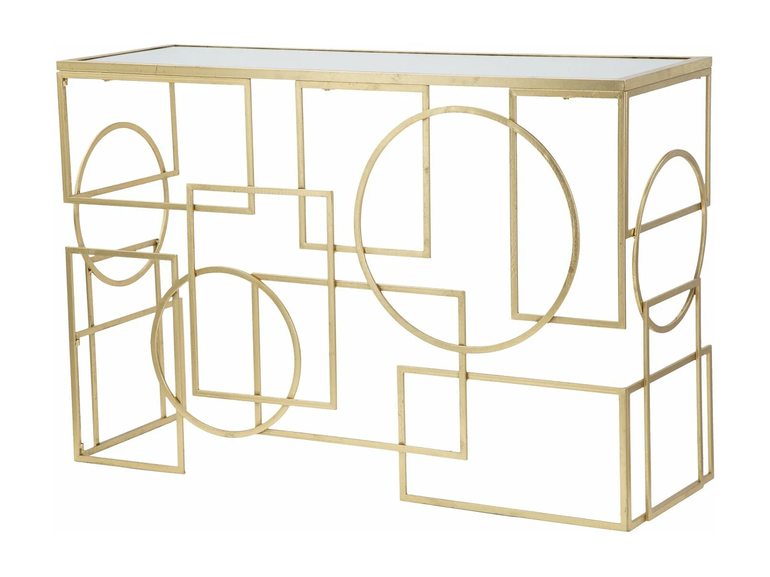 Tavolo Consolle MF625, Oro, 120x41x81 cm, Epikasa