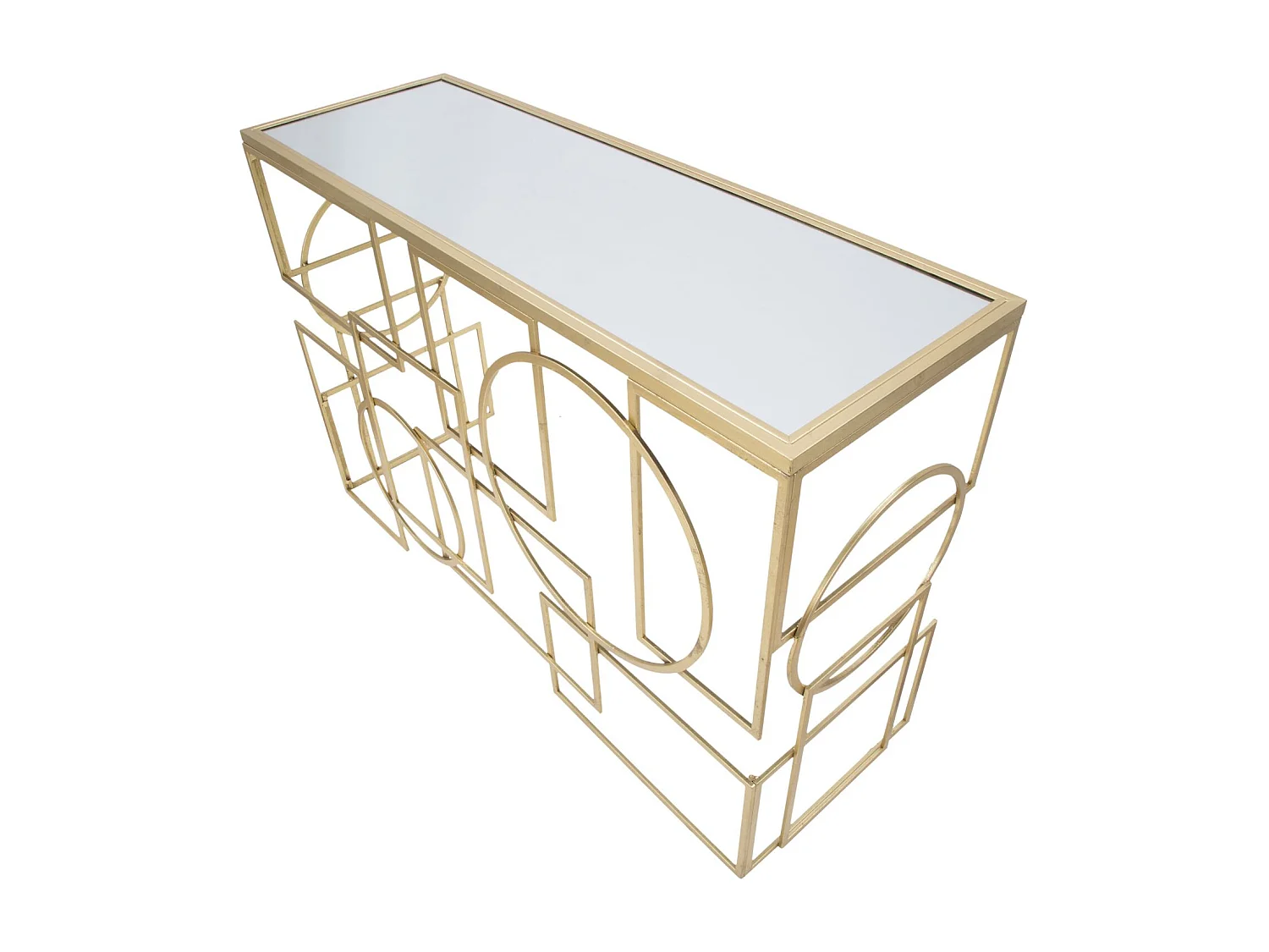 Console Tafel MF625, Goud, 120x41x81 cm, Epikasa