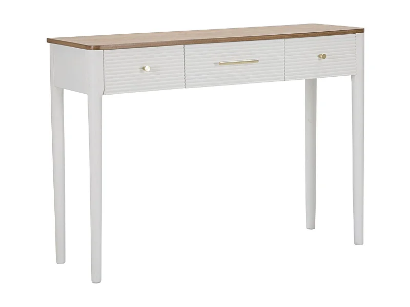Tavolo Consolle MF606, Bianco, 107x37x80 cm, Epikasa