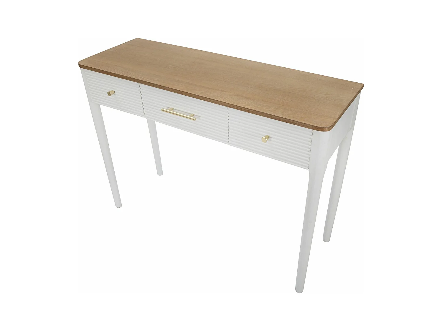 Tavolo Consolle MF606, Bianco, 107x37x80 cm, Epikasa
