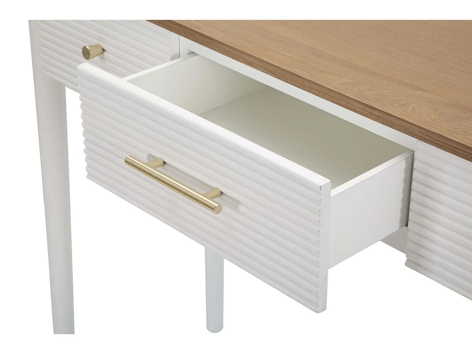 Tavolo Consolle MF606, Bianco, 107x37x80 cm, Epikasa