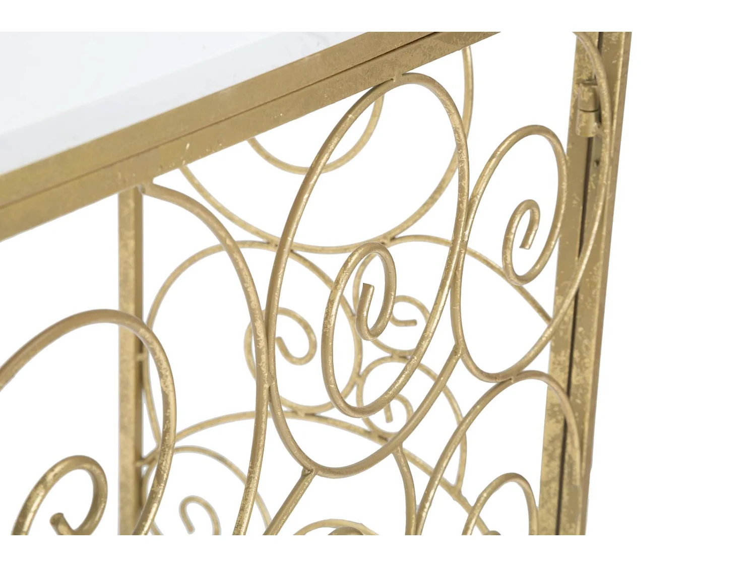 Tavolo Consolle MF617, Oro, 140x36x82 cm, Epikasa