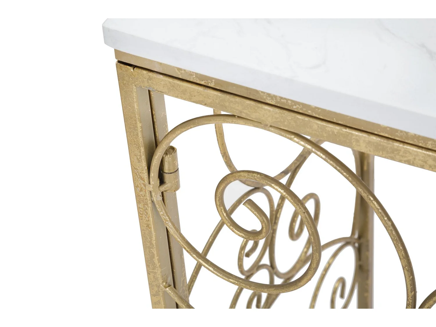 Tavolo Consolle MF617, Oro, 140x36x82 cm, Epikasa