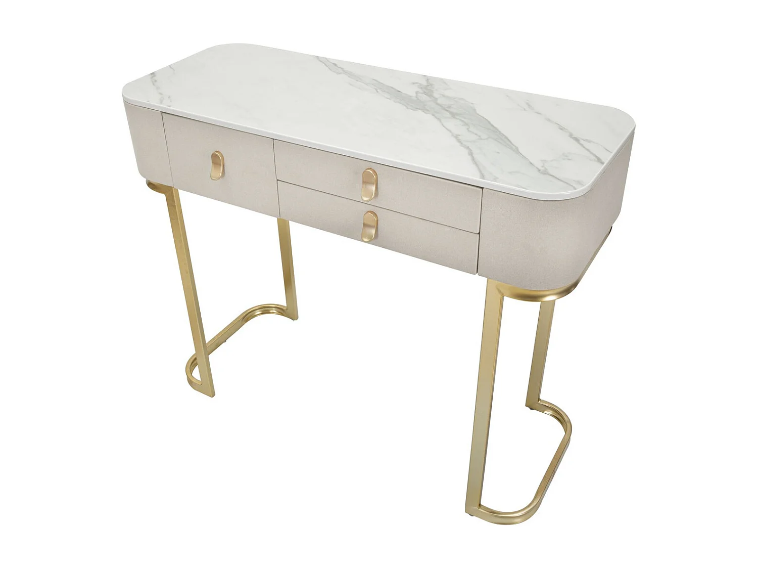 Stolik Konsolowy MF604, Beżowy, 100x40x80 cm, Seven Design