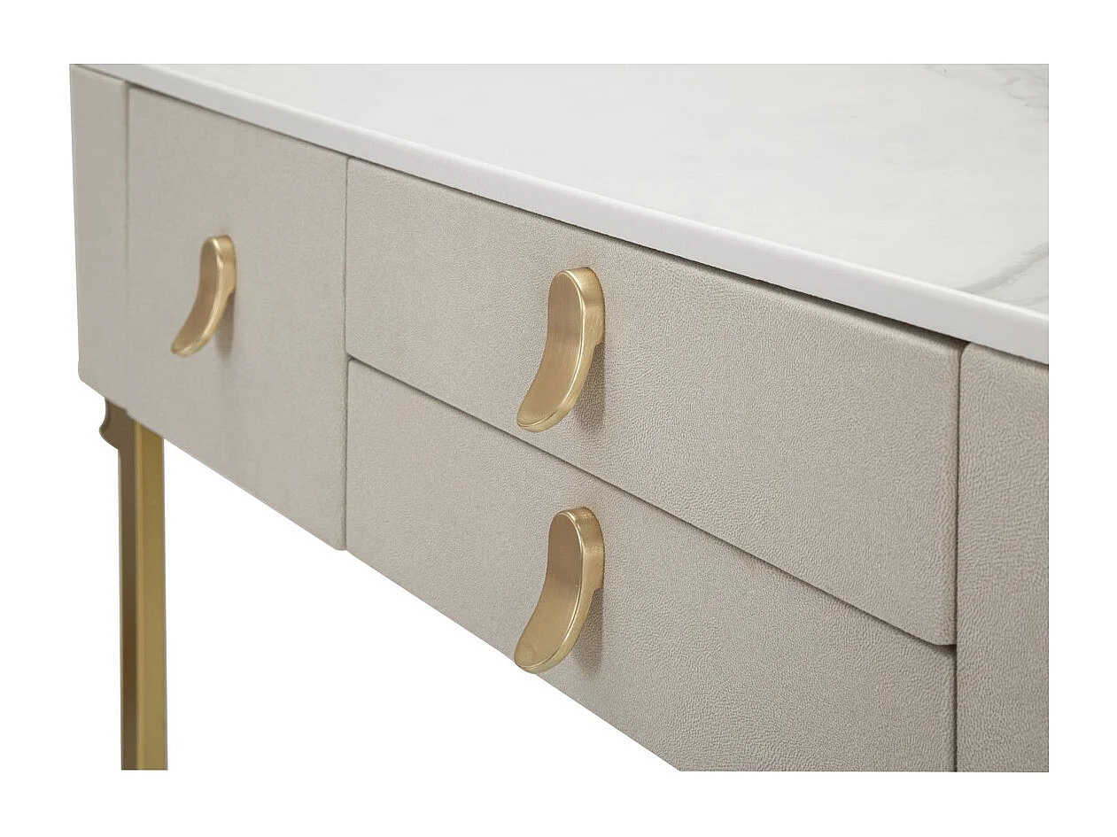 Stolik Konsolowy MF604, Beżowy, 100x40x80 cm, Seven Design