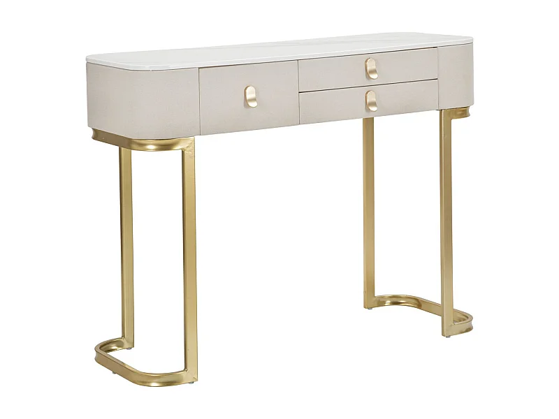 Stolik Konsolowy MF604, Beżowy, 100x40x80 cm, Seven Design