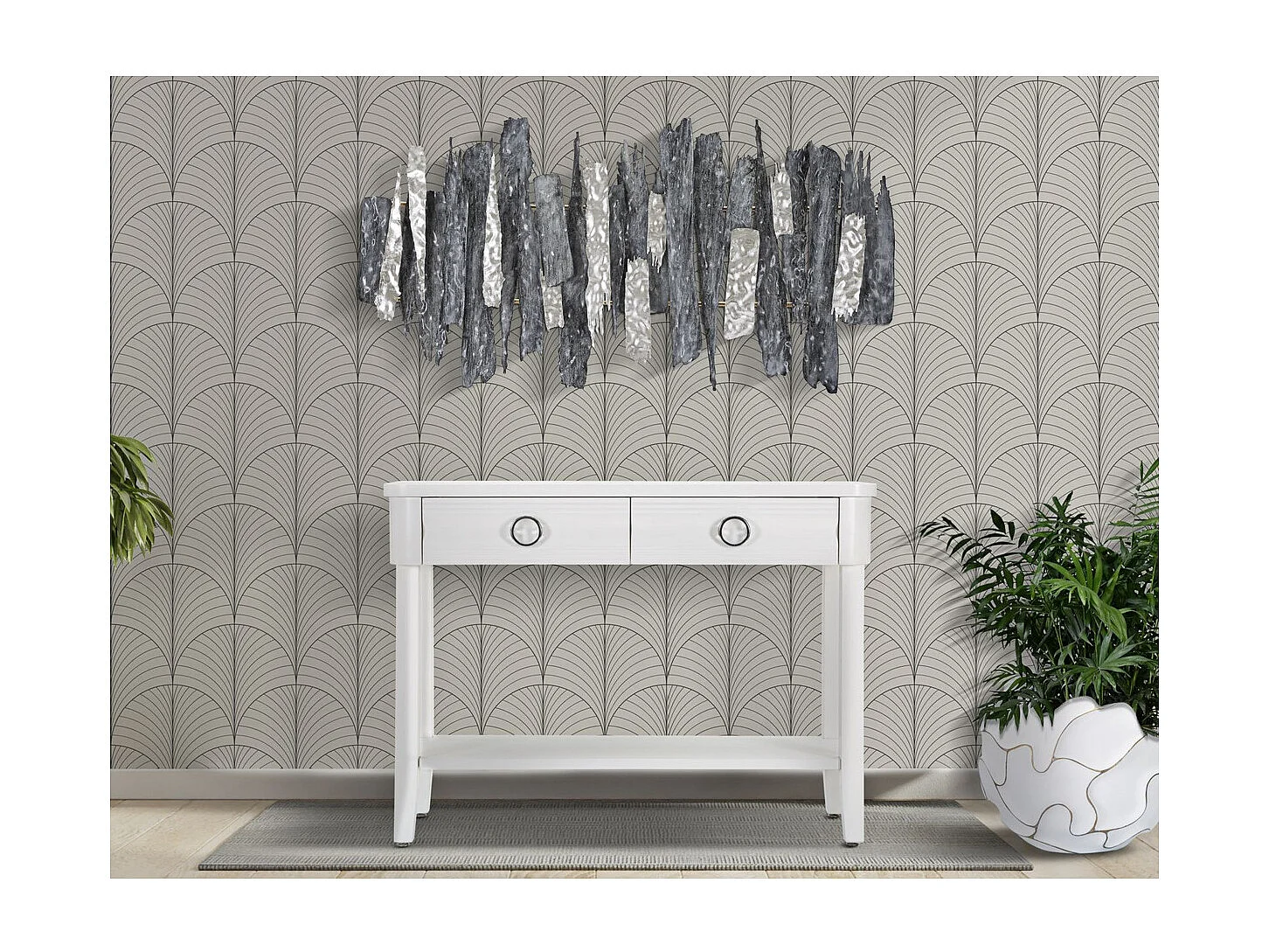 Table Console MF603, Blanc, 110x40x82 cm, Seven Design