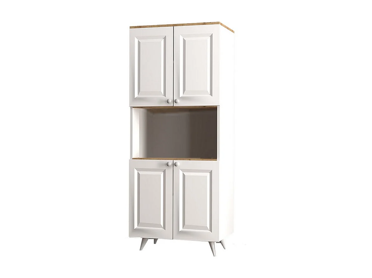 Armoire Salina, Blanc, 65x42x160 cm, Epikasa