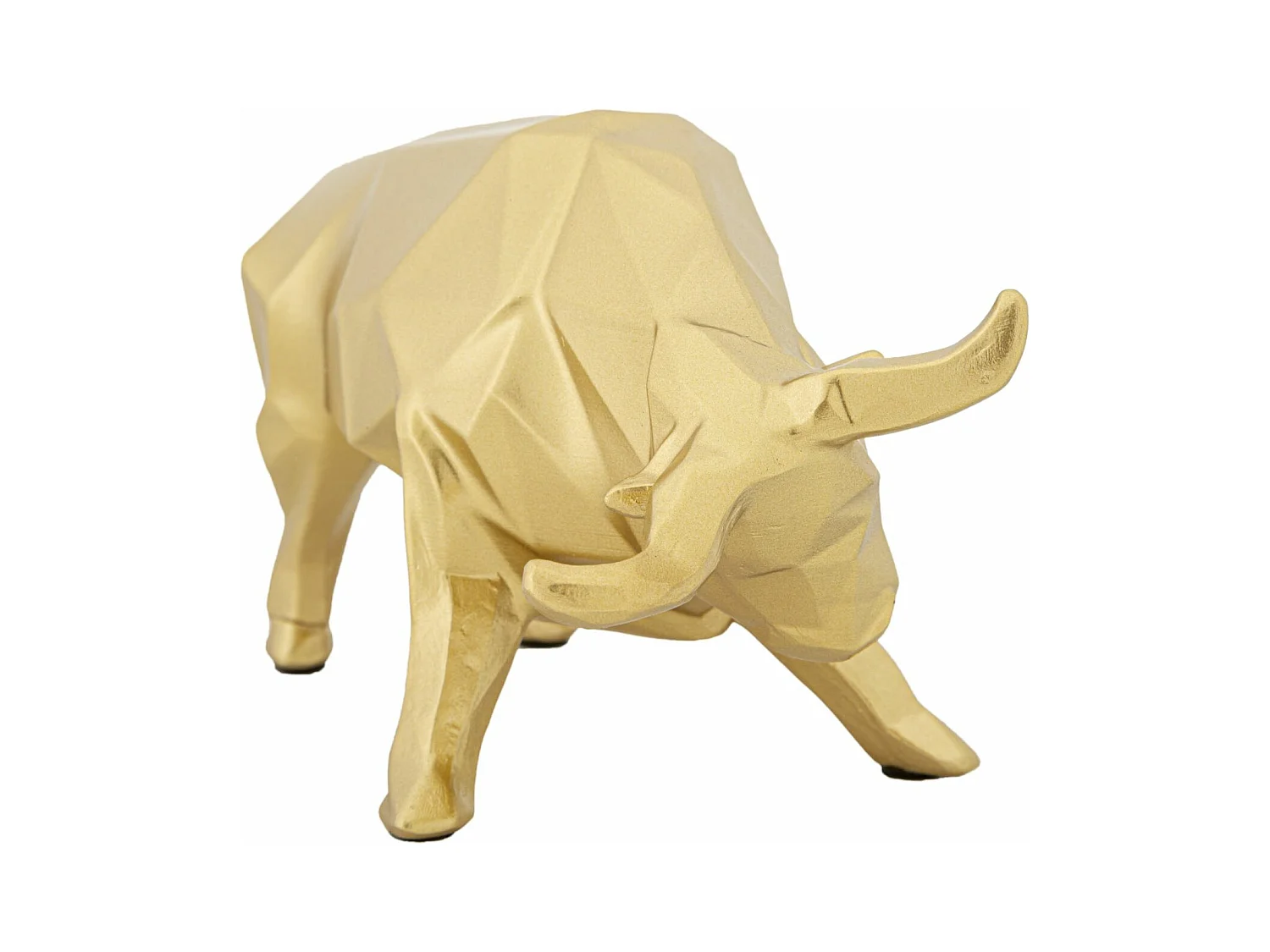 Beeldhouwwerk Stier, Goud, 19,5x9,9x10,6 cm, Epikasa
