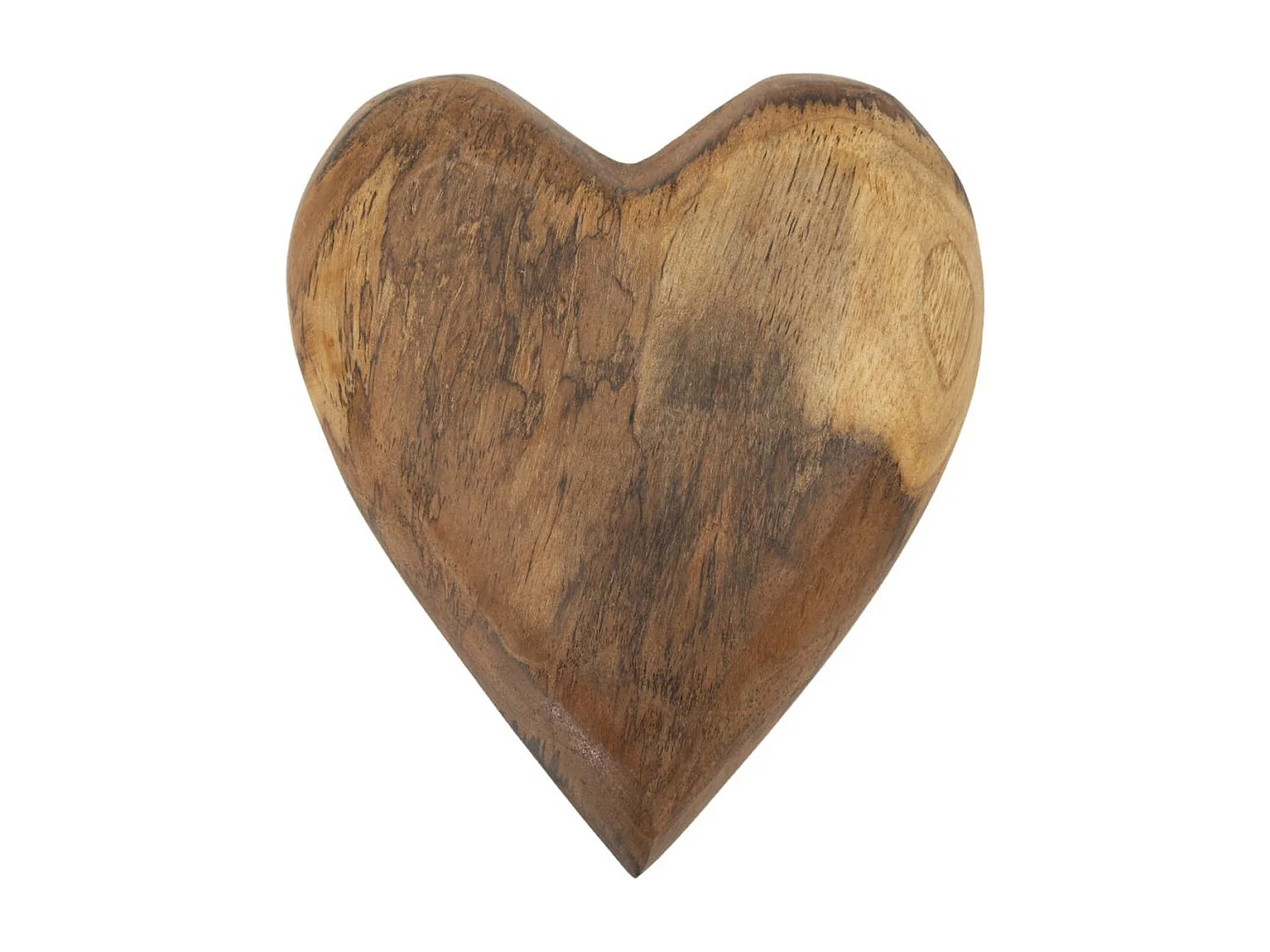 Sculpture Cœur 11, Marron, 16x14x4,5 cm, Seven Design