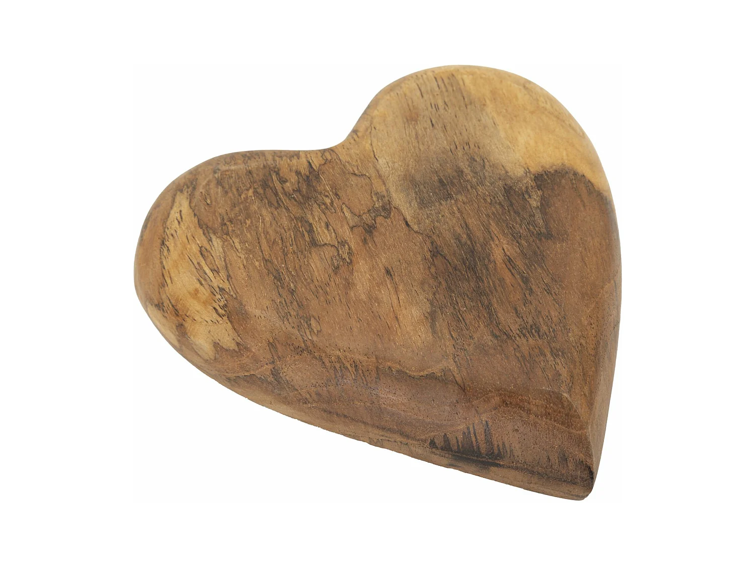 Sculpture Cœur 11, Marron, 16x14x4,5 cm, Epikasa