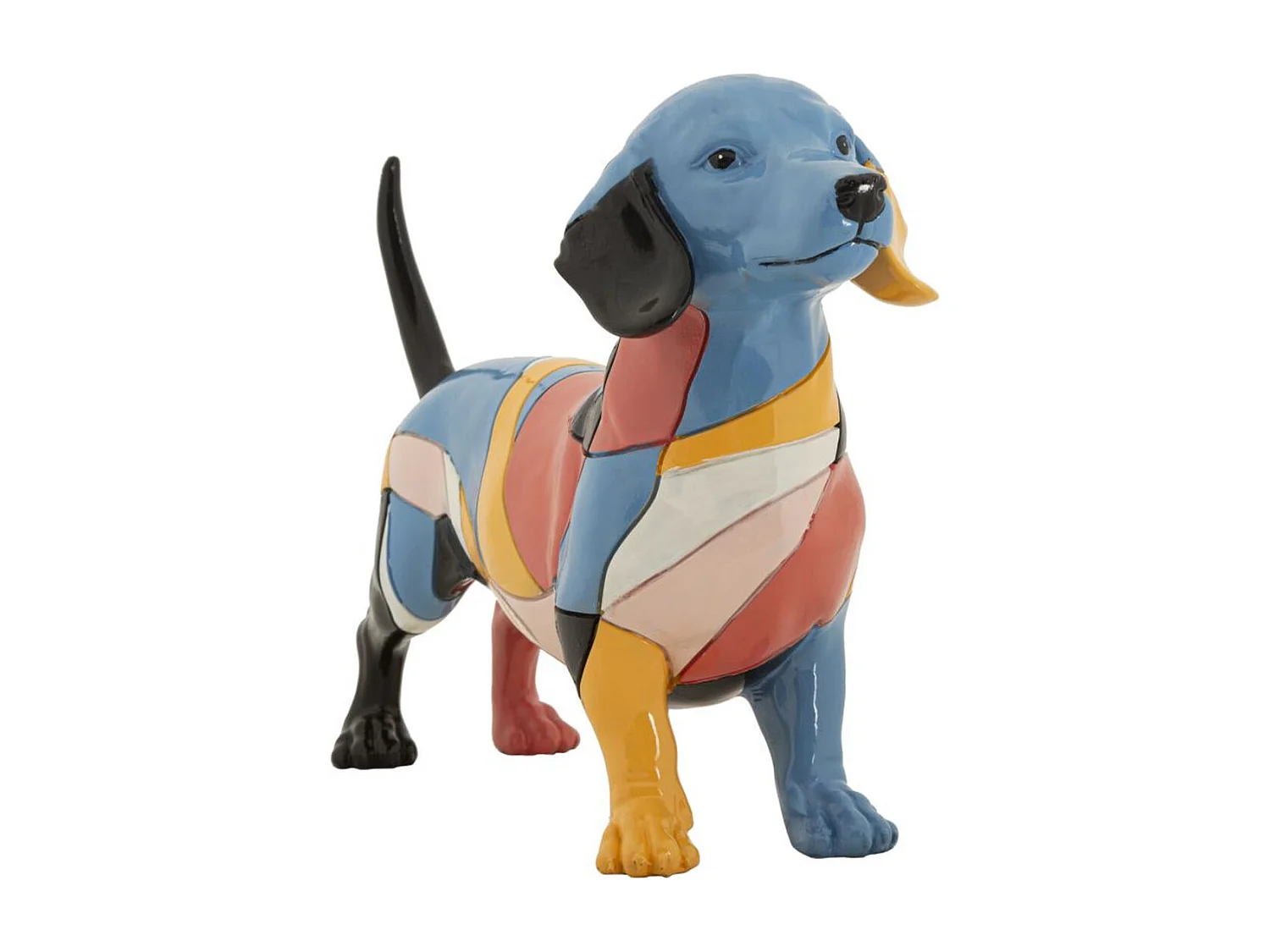 Sculpture Chien 4, Multicouleur, 32,5x9,7x20,5 cm, Seven Design