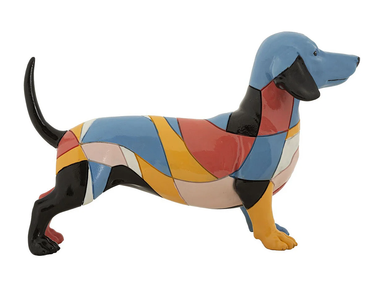 Sculpture Chien 4, Multicouleur, 32,5x9,7x20,5 cm, Seven Design