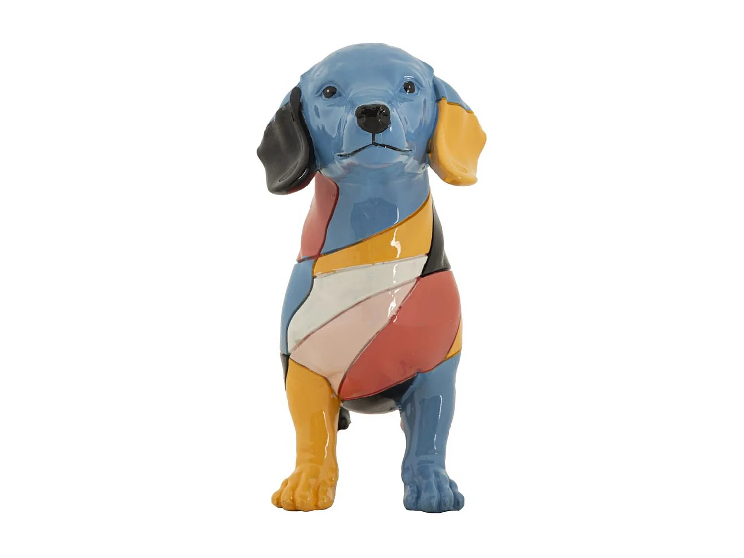 Sculpture Chien 4, Multicouleur, 32,5x9,7x20,5 cm, Seven Design