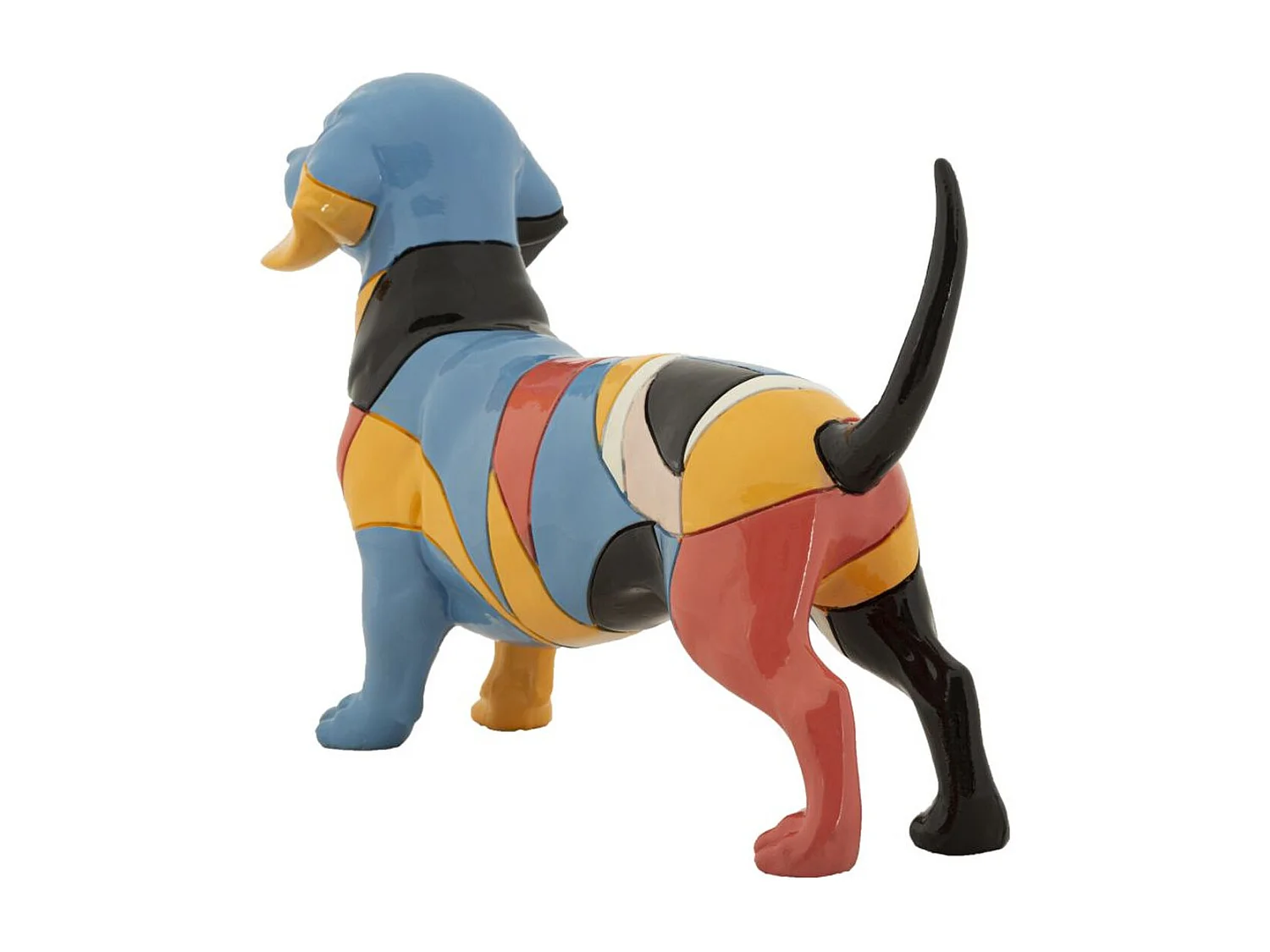 Sculpture Chien 4, Multicouleur, 32,5x9,7x20,5 cm, Seven Design