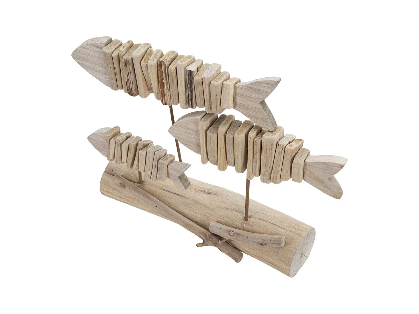 Sculpture Poisson 11, Marron, 37x10x24 cm, Seven Design