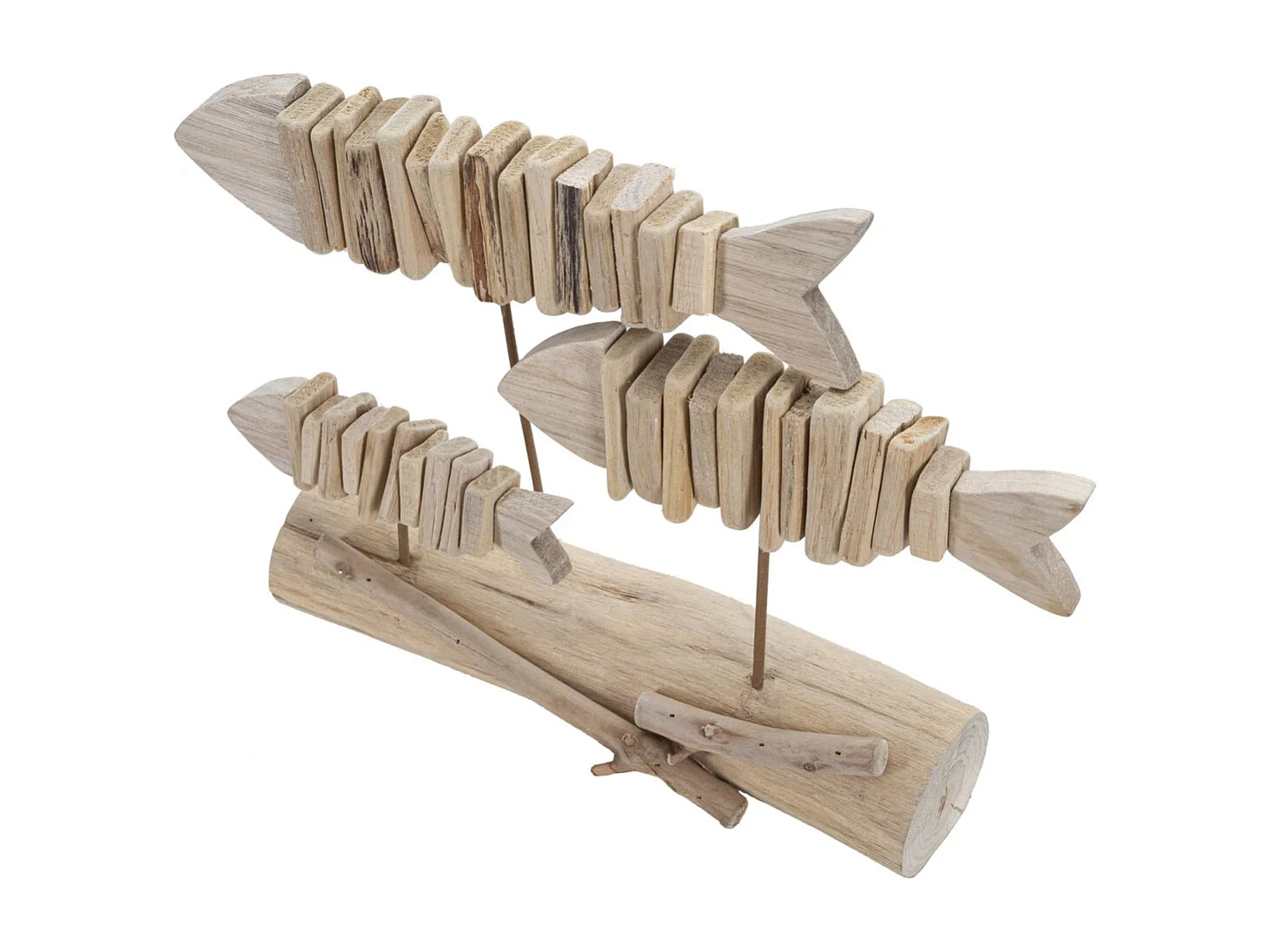 Rzeźba Ryba 11, Brązowy, 37x10x24 cm, Seven Design