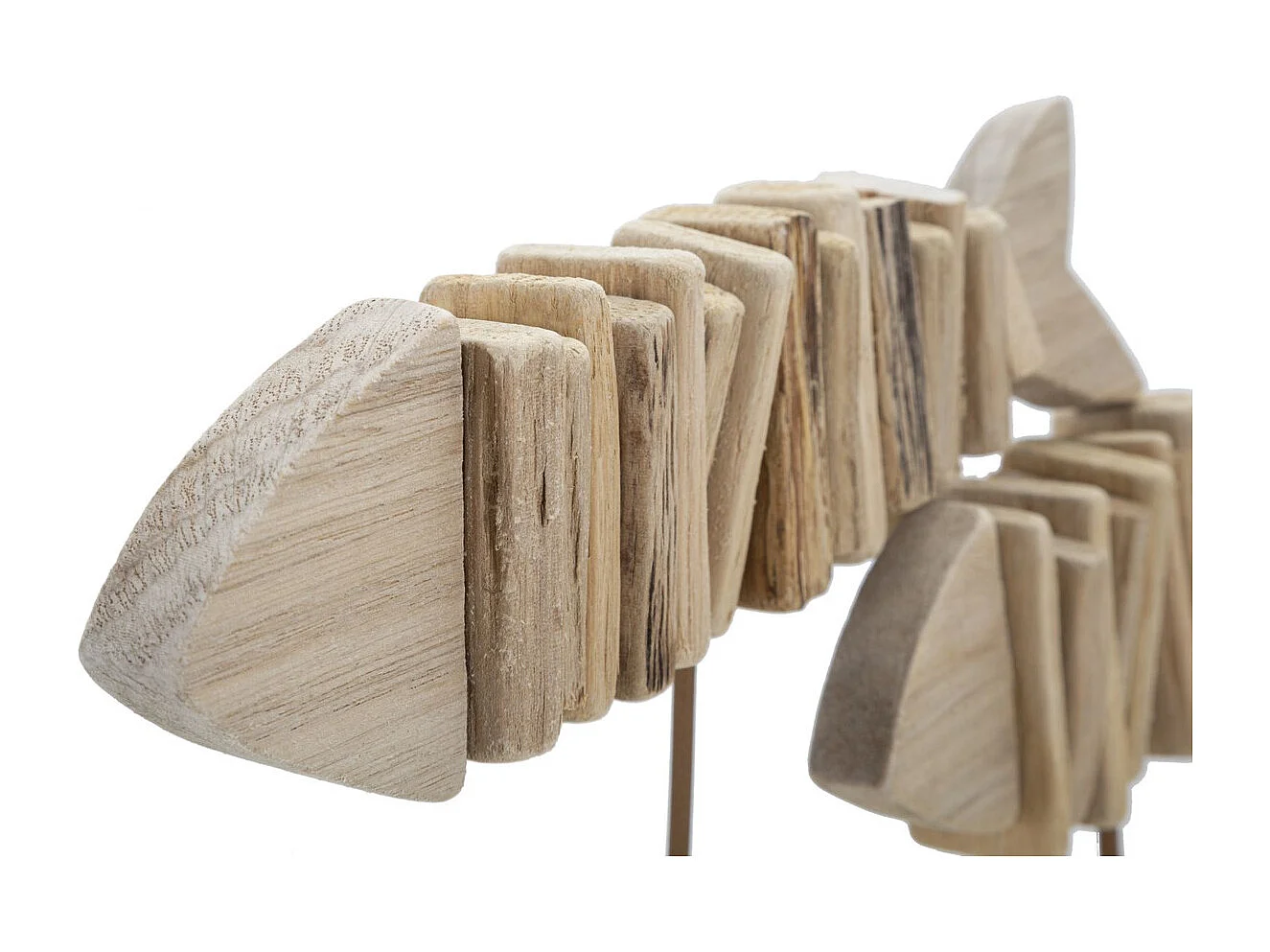 Rzeźba Ryba 11, Brązowy, 37x10x24 cm, Seven Design